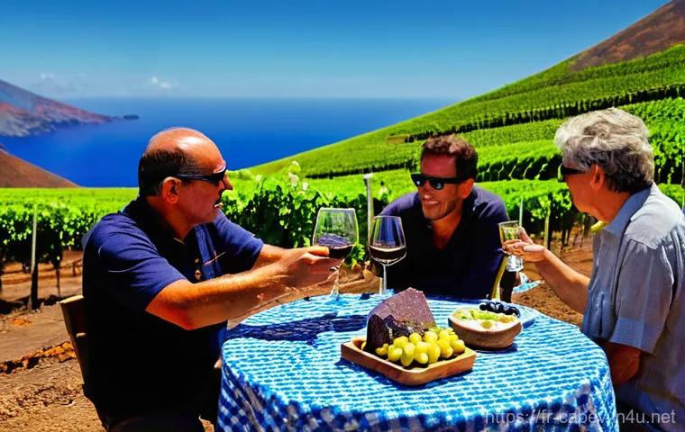 카보베르데 와인 및 음식 페스티벌 - **Prompt:** "A vibrant and bustling Cape Verdean food festival on the island of São Vicente. The sce...