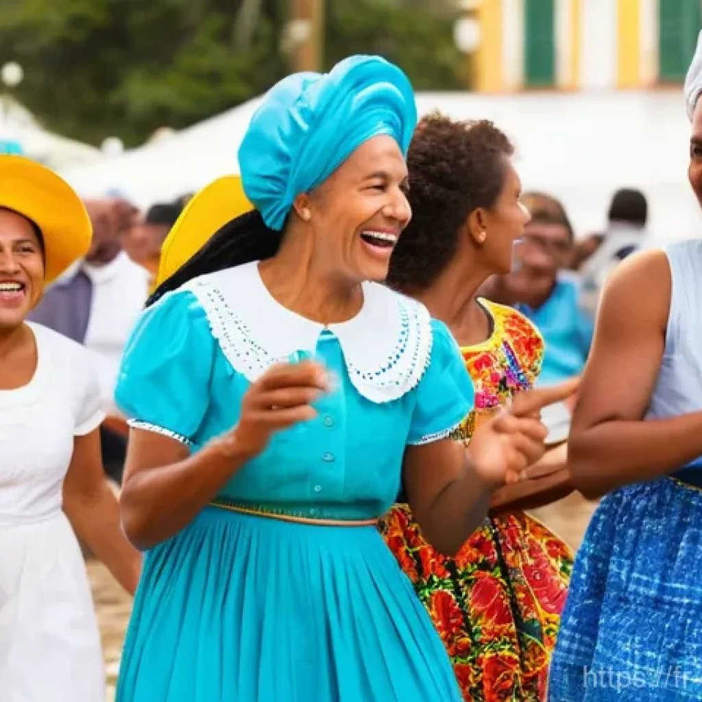 카보베르데 디아스포라 - **Prompt:** A vibrant outdoor community festival celebrating Cape Verdean culture. Intergenerational...