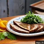Home 22 카보베르데 로부스터 요리 - A rustic kitchen scene showcasing a beautifully prepared traditional Cape Verdean cabrito dish on a ...