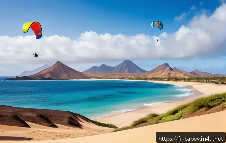 카보베르데 날씨 및 기후 - A scenic coastal landscape of Sal Island, Cabo Verde, showcasing a bright subtropical desert climate...